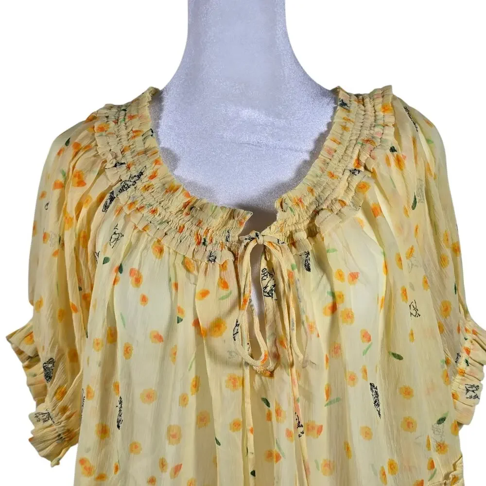 NWT Free People Morning Mist Maxi Set Womens M $228 Boho Festival Cottagecore